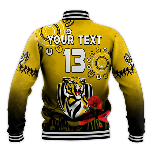 custom-text-and-number-richmond-anzac-2022-baseball-jacket-tigers-aboriginal-poppy