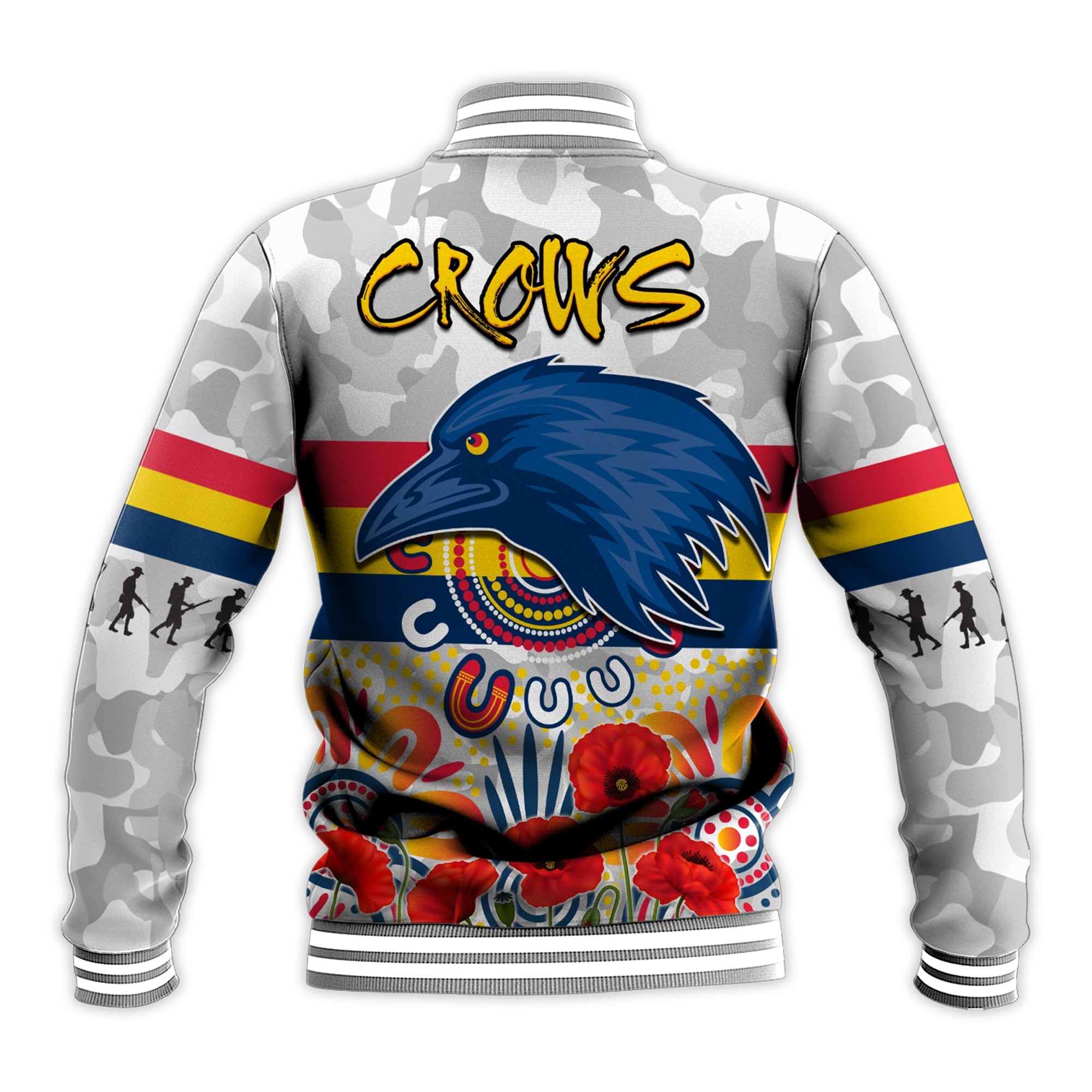 custom-personalised-crows-anzac-2022-baseball-jacket-adelaide-football-aboriginal-poppy