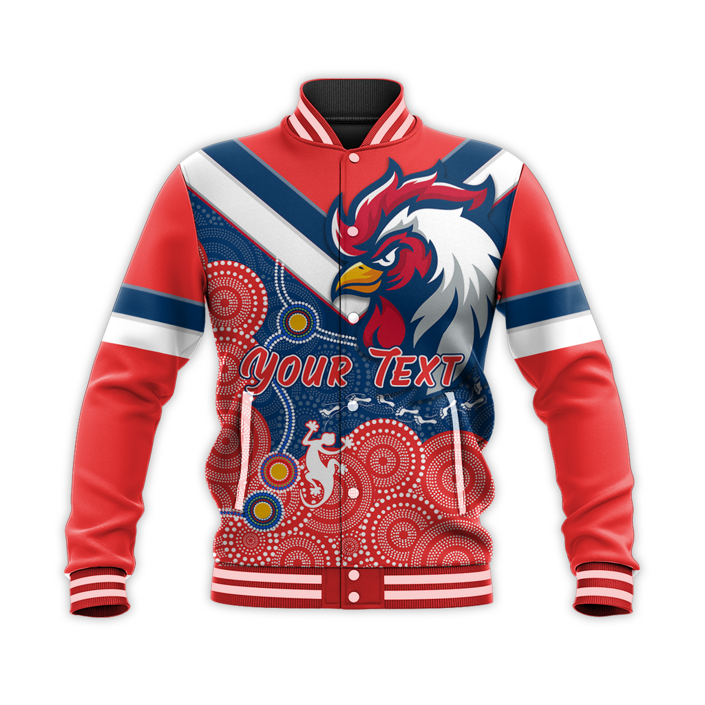 custom-personalised-roosters-baseball-jacket-red-aboriginal-rugby