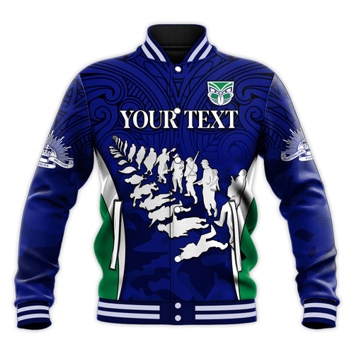 custom-personalised-warriors-anzac-2022-baseball-jacket-maori-pattern-always-remember-them