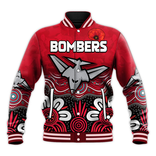 custom-text-and-number-bombers-anzac-2022-baseball-jacket-essendon-football-aboriginal-remember-them