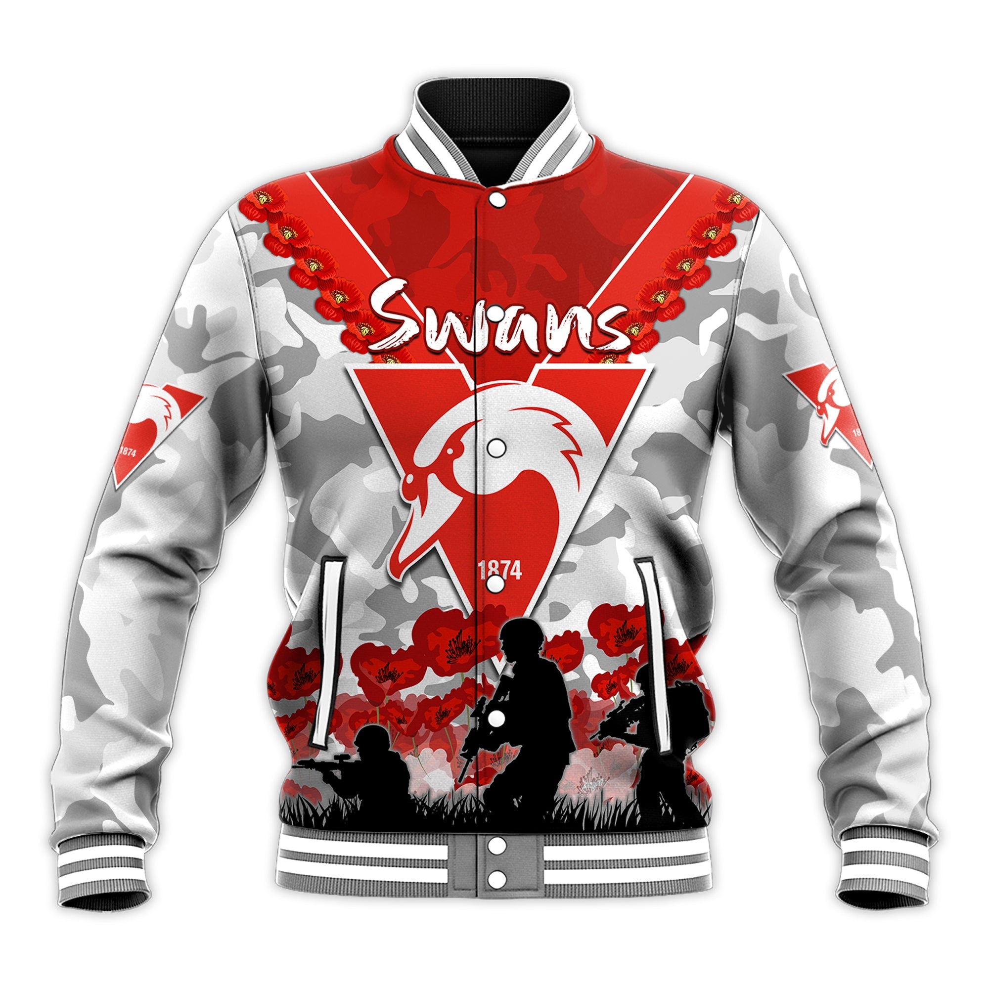 swans-anzac-2022-baseball-jacket-bloods-sydney-poppy-flowers
