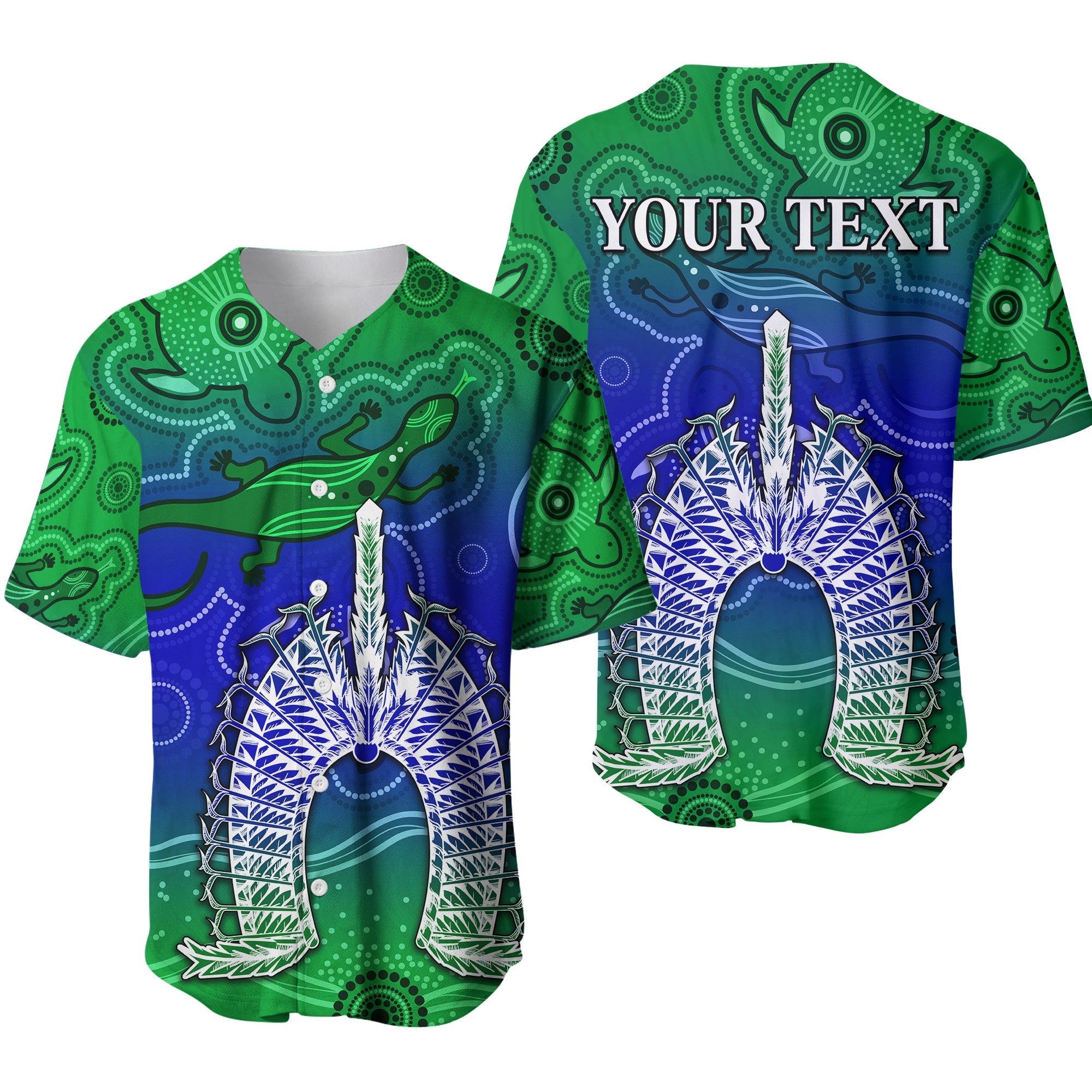 custom-personalised-torres-strait-islands-baseball-jersey-aboriginal-art-lizard-symbol-peace