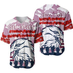 (Custom Personalised) Sea Eagles Anzac Day Baseball Jersey Proud Soldiers Lest We Forget Ver.01 LT13