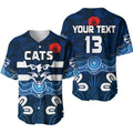(Custom Text and Number) Cats Anzac 2022 Baseball Jersey Geelong Football Aboriginal Poppy LT13