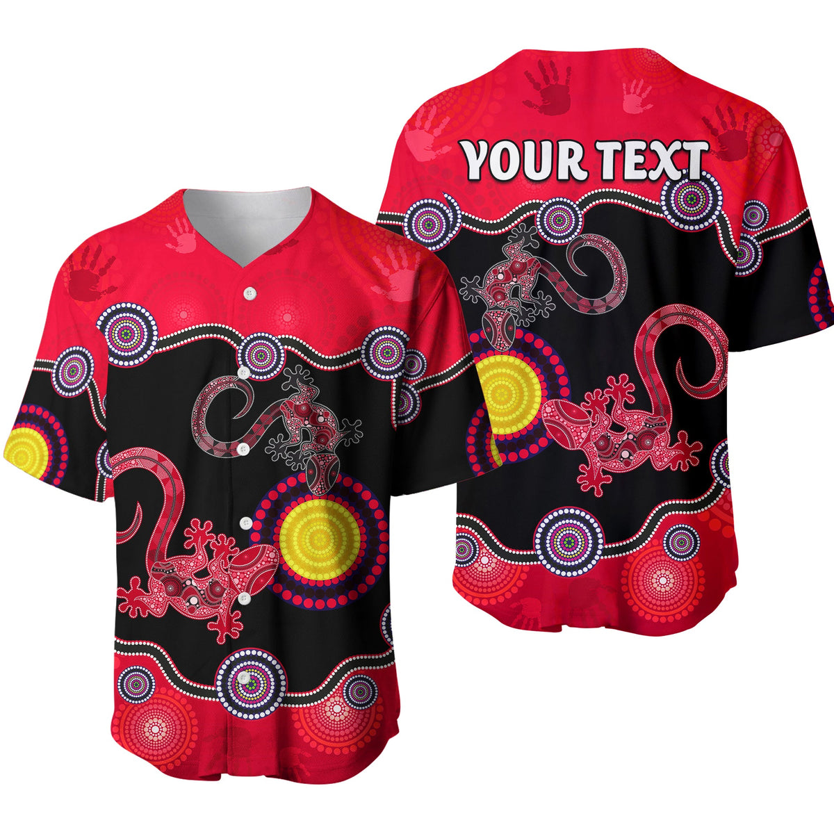 custom-personalised-aboriginal-lizard-baseball-jersey-attracted-australia-version-red