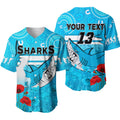 (Custom Text and Number) Sharks Anzac 2022 Baseball Jersey Cronulla-Sutherland Lest We Forget LT13