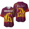 (Custom Personalised) Broncos Anzac Day Baseball Jersey Aboriginal Lest We Forget Ver.01 LT13