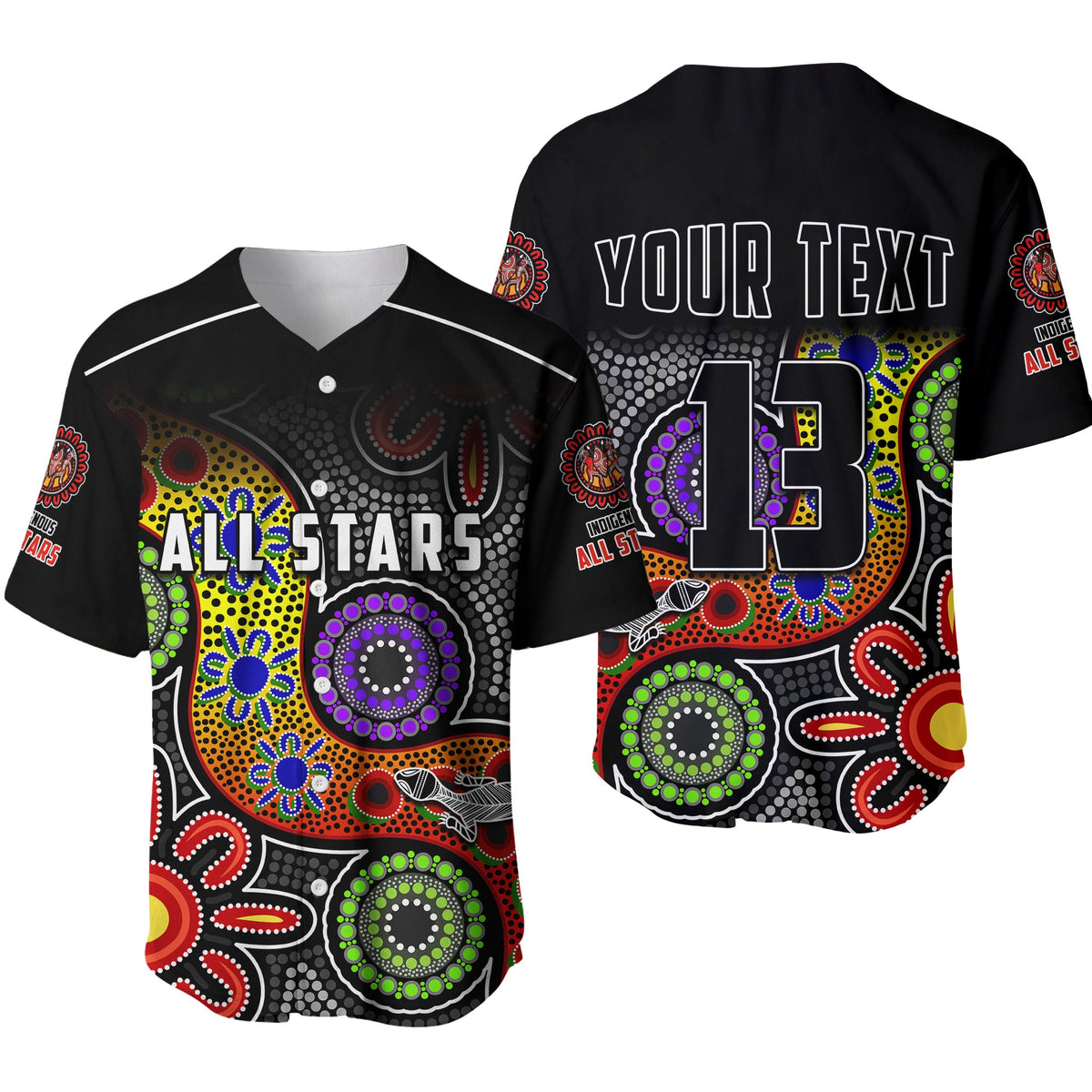 custom-text-and-number-all-stars-christmas-baseball-jersey-indigenous-dreamtime