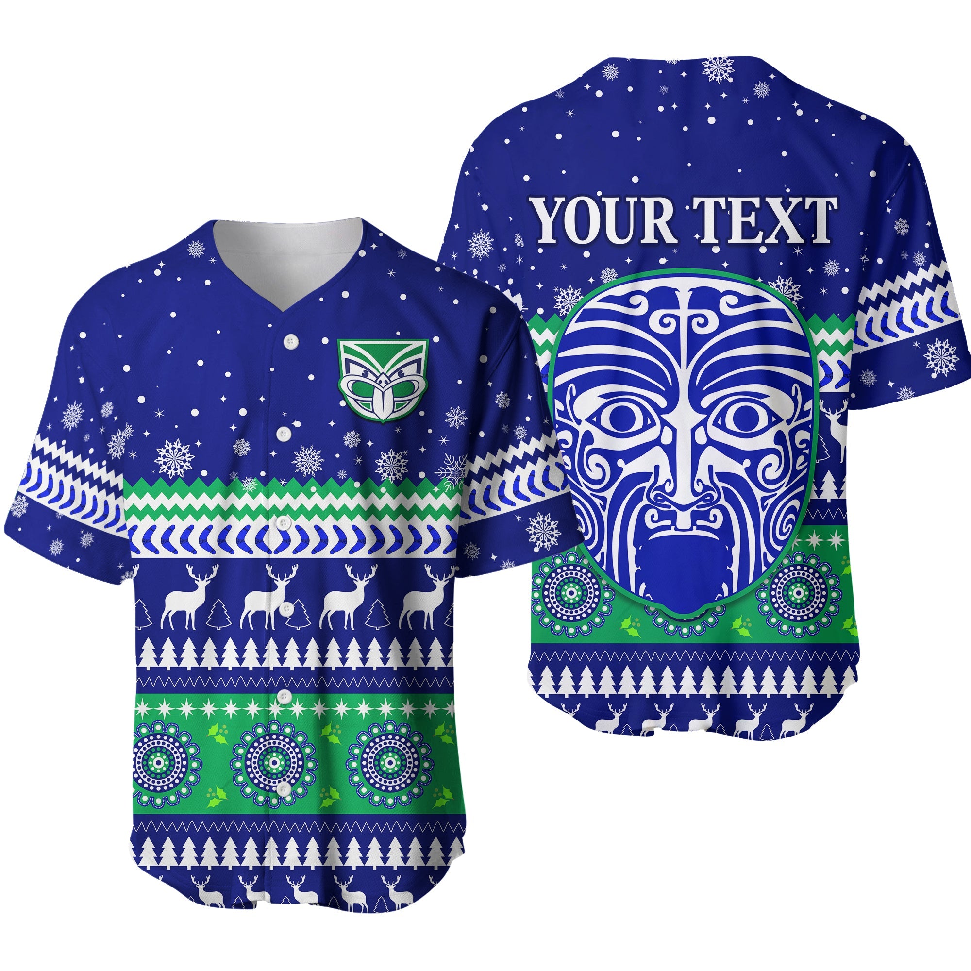 custom-personalised-warriors-baseball-jersey-merry-christmas-new-zealand