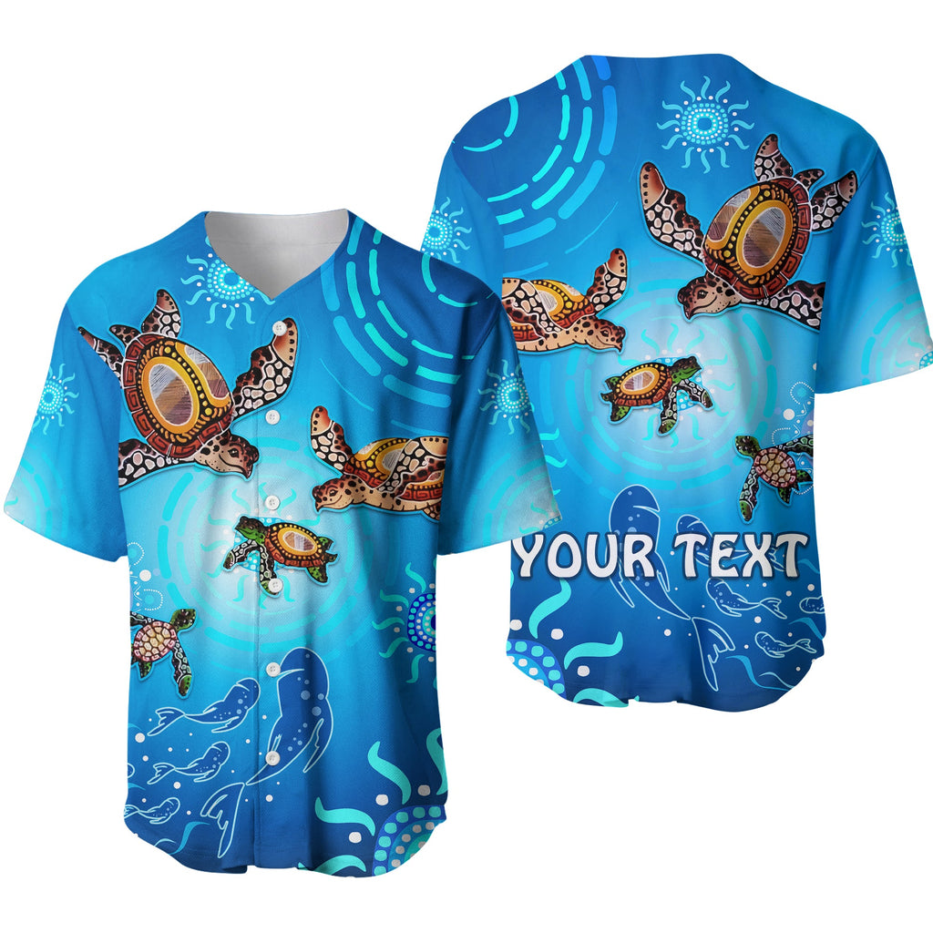 custom-personalised-australian-aboriginal-baseball-jersey-happy-turtle-family-version-blue