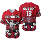 (Custom Text and Number) Bombers Anzac 2022 Baseball Jersey Essendon Football Aboriginal Remember Them LT13