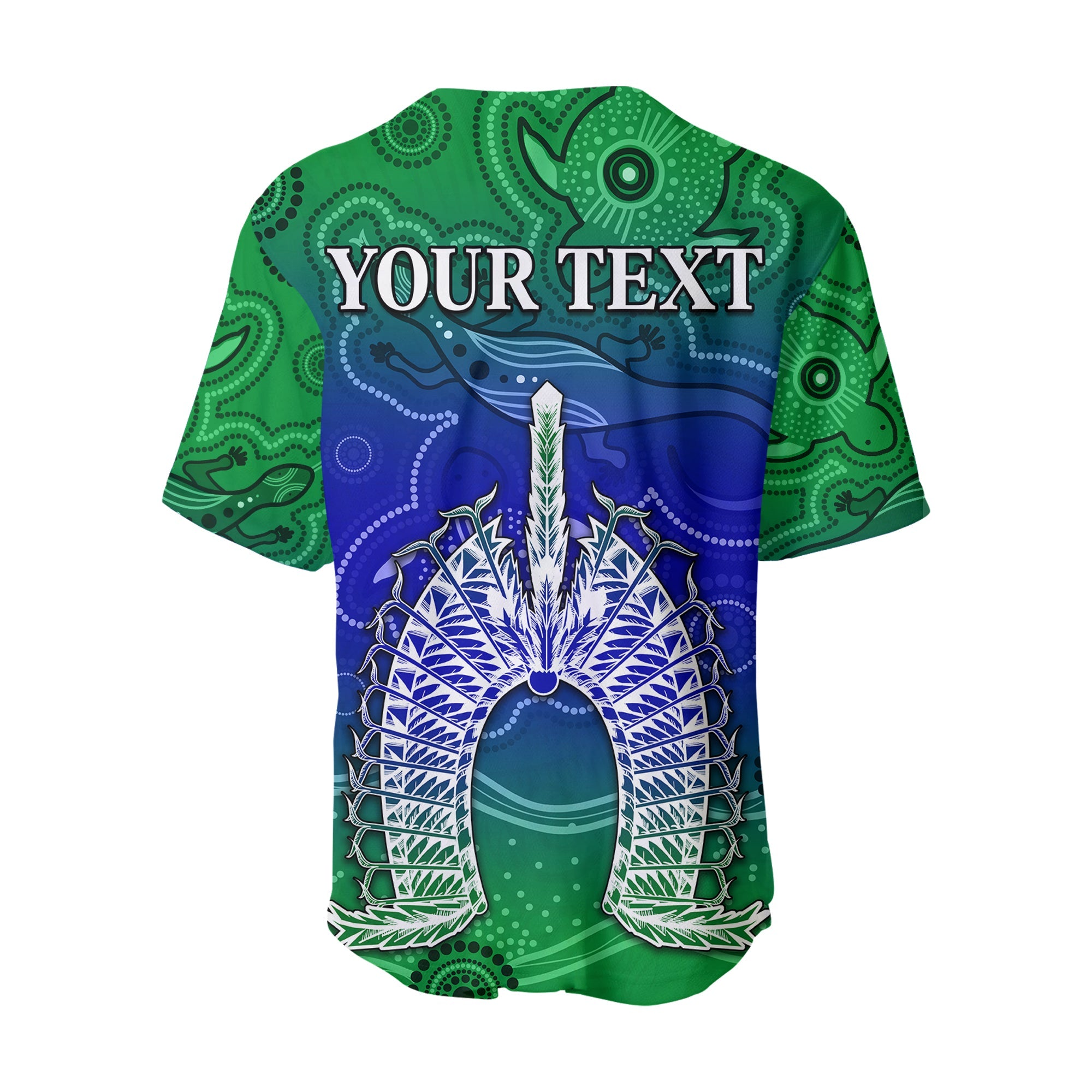 custom-personalised-torres-strait-islands-baseball-jersey-aboriginal-art-lizard-symbol-peace