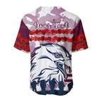 (Custom Personalised) Sea Eagles Anzac Day Baseball Jersey Proud Soldiers Lest We Forget Ver.02 LT13