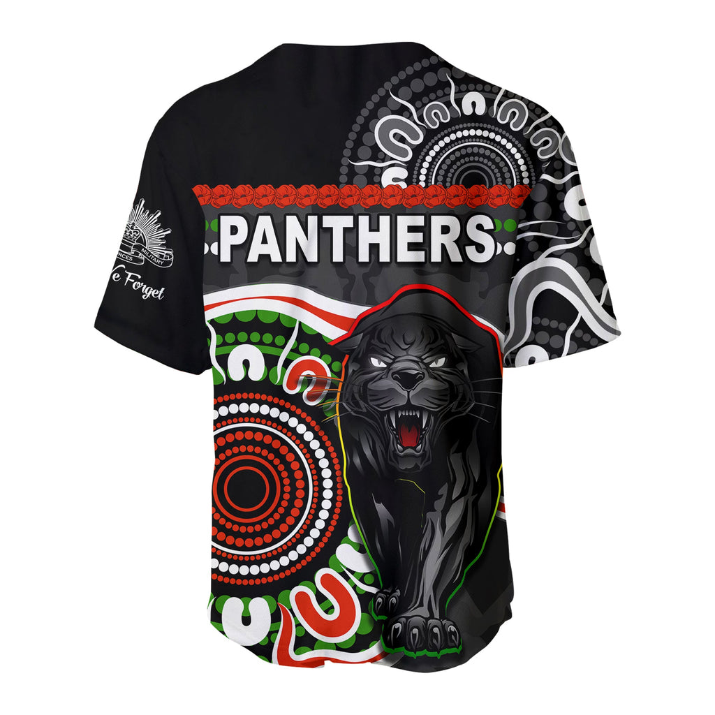 Panthers Anzac Day Baseball Jersey Aboriginal Lest We Forget Ver.01 LT13