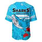 Sharks Anzac 2022 Baseball Jersey Cronulla-Sutherland Lest We Forget LT13