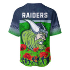 Raiders Anzac 2022 Baseball Jersey The Milk Lest We Forget LT13