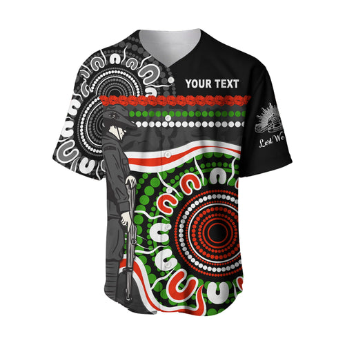(Custom Personalised) Panthers Anzac Day Baseball Jersey Aboriginal Lest We Forget Ver.01 LT13