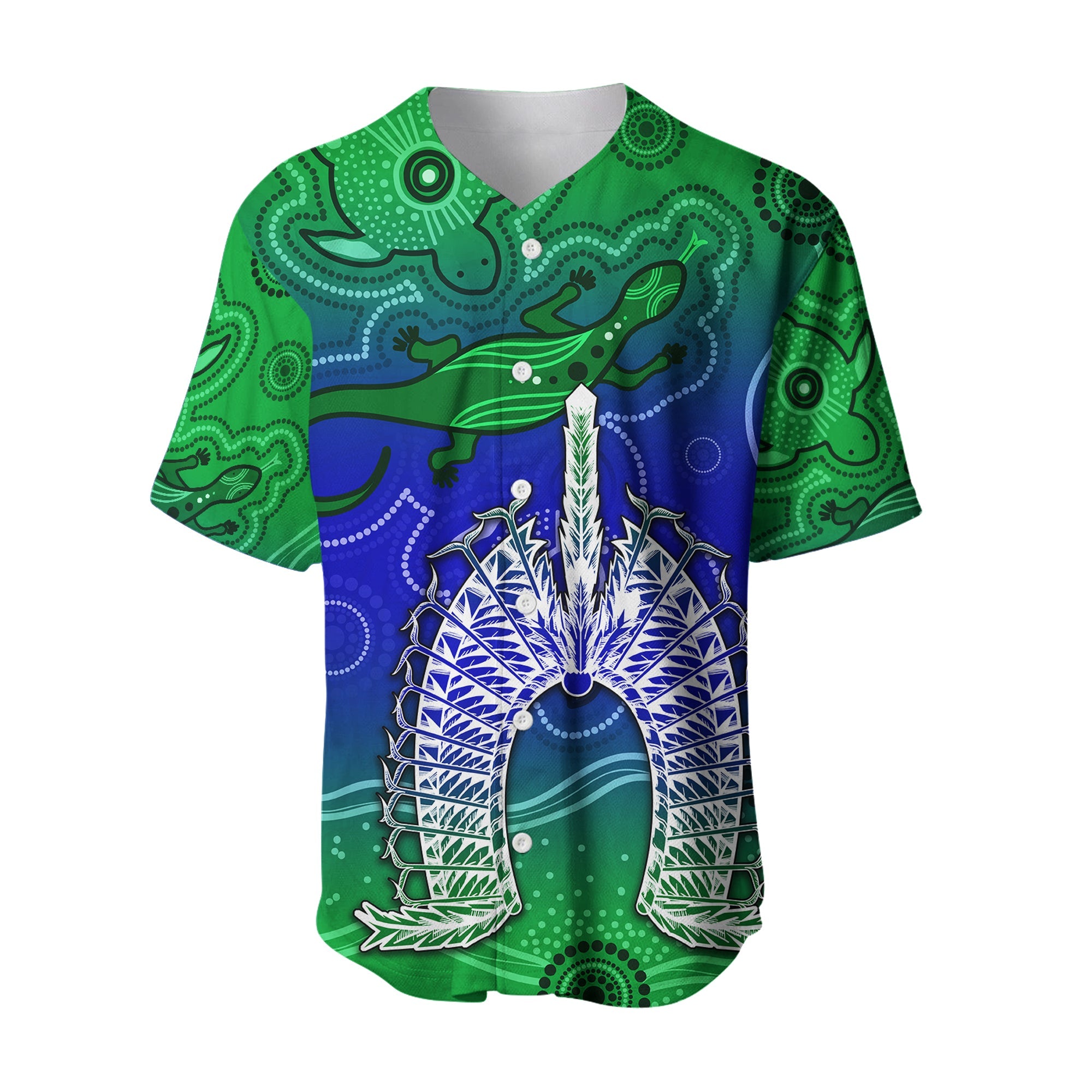 custom-personalised-torres-strait-islands-baseball-jersey-aboriginal-art-lizard-symbol-peace