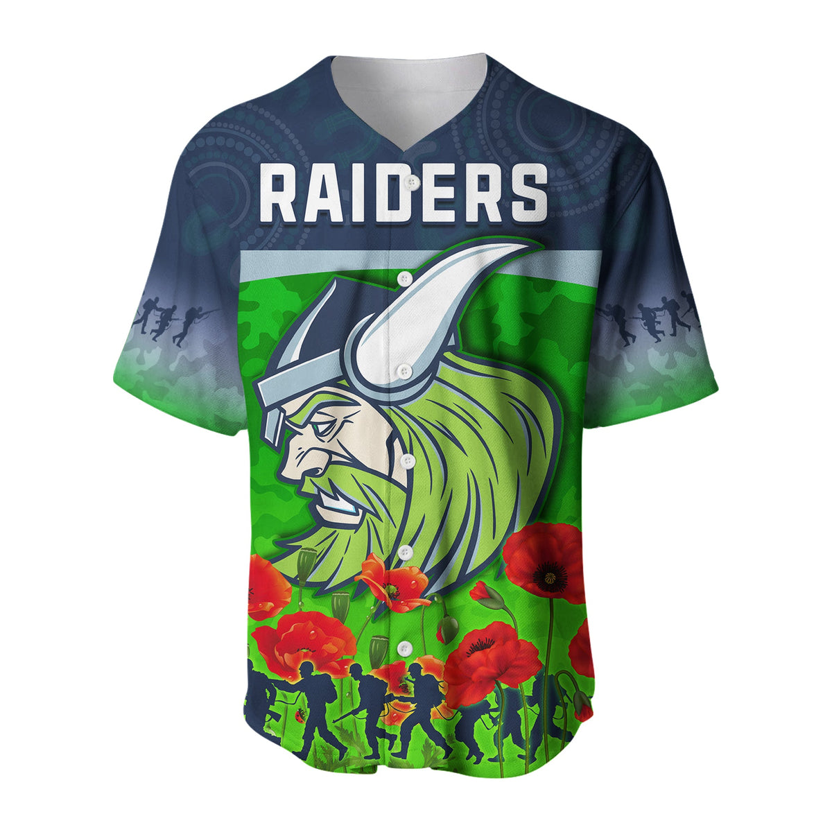 Raiders Anzac 2022 Baseball Jersey The Milk Lest We Forget LT13