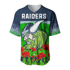 Raiders Anzac 2022 Baseball Jersey The Milk Lest We Forget LT13