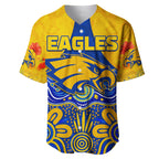 Eagles Anzac 2022 Baseball Jersey West Coast Aboriginal Remember Them LT13