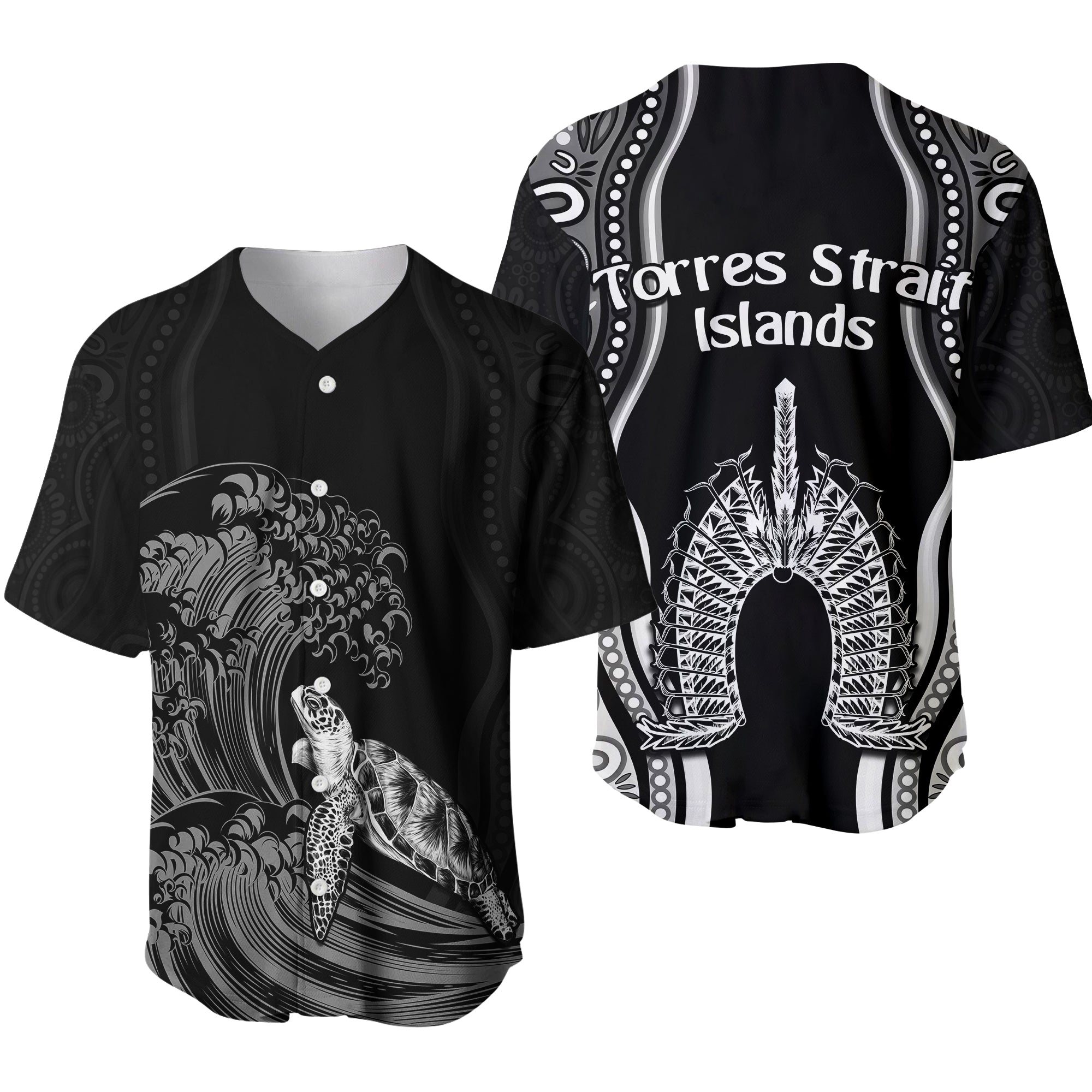 torres-strait-islands-baseball-jersey-the-dhari-mix-aboriginal-turtle-version-black
