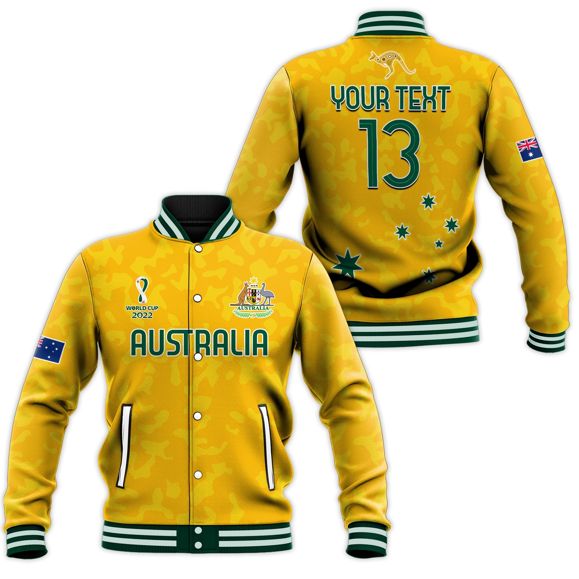 custom-text-and-number-australia-soccer-baseball-jacket-world-cup-football-2022-socceroos-with-kangaroos