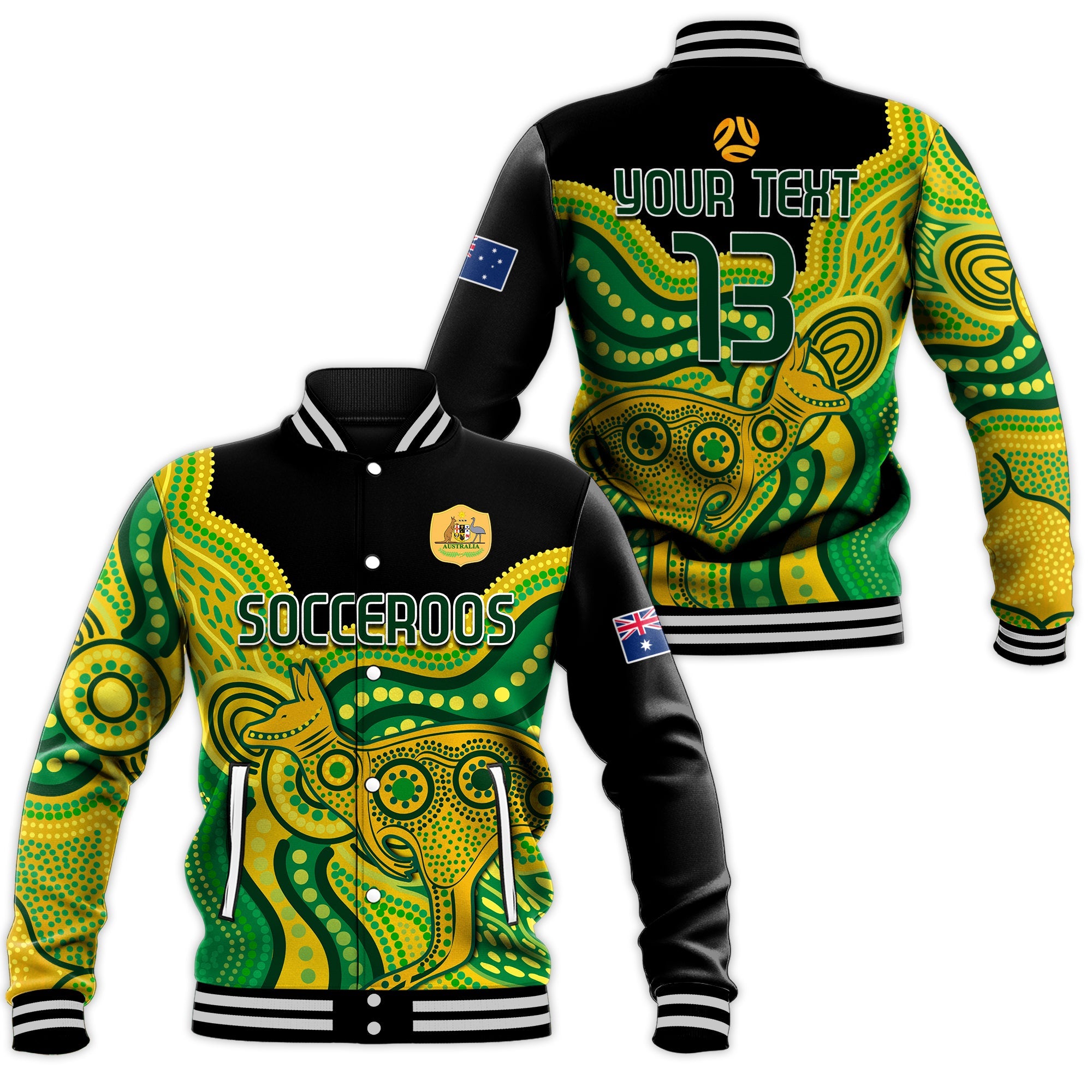 custom-text-and-number-australia-soccer-baseball-jacket-world-cup-football-2022-socceroos-we-are-champions