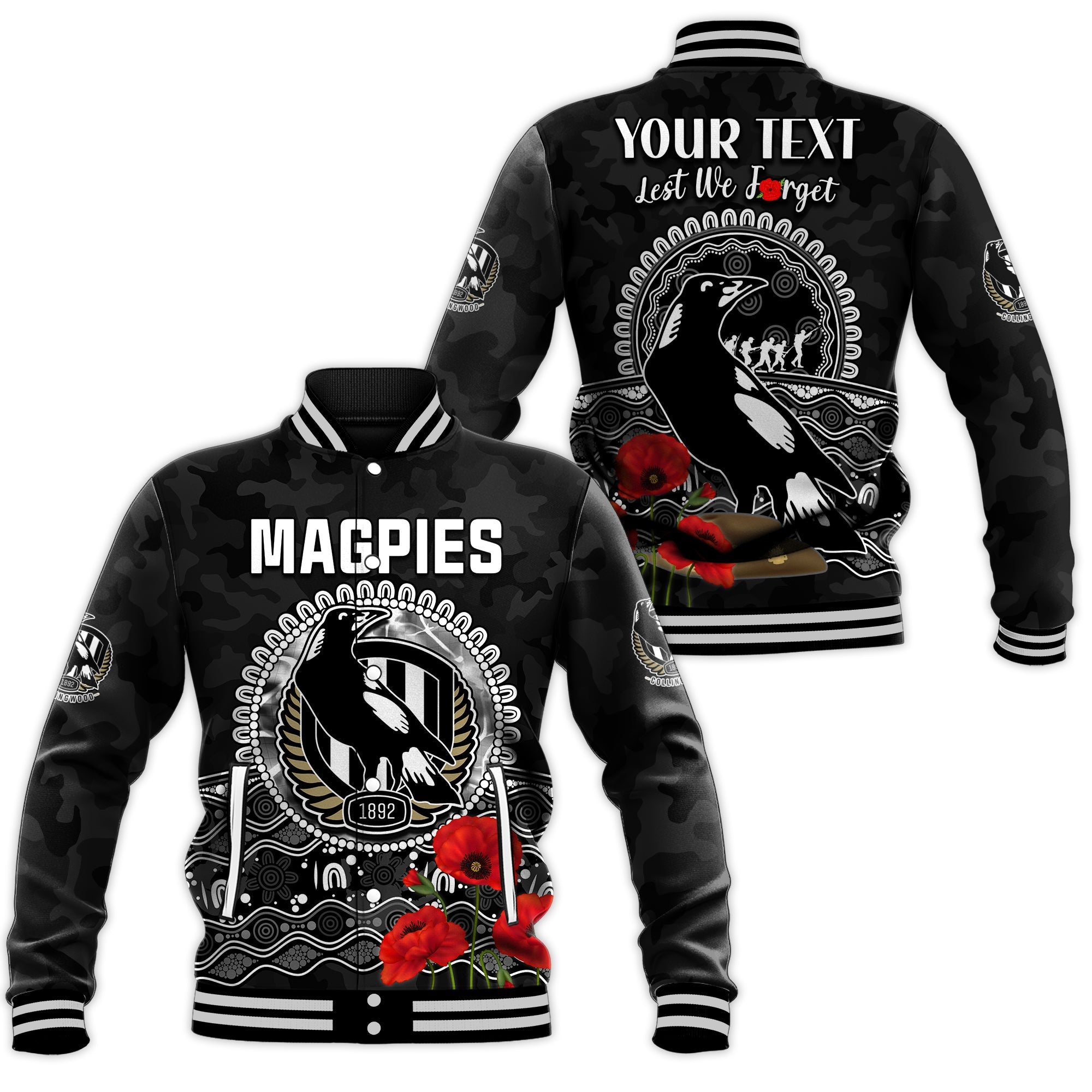 custom-personalised-magpies-football-anzac-day-baseball-jacket-speical-poppy-mix-aboriginal