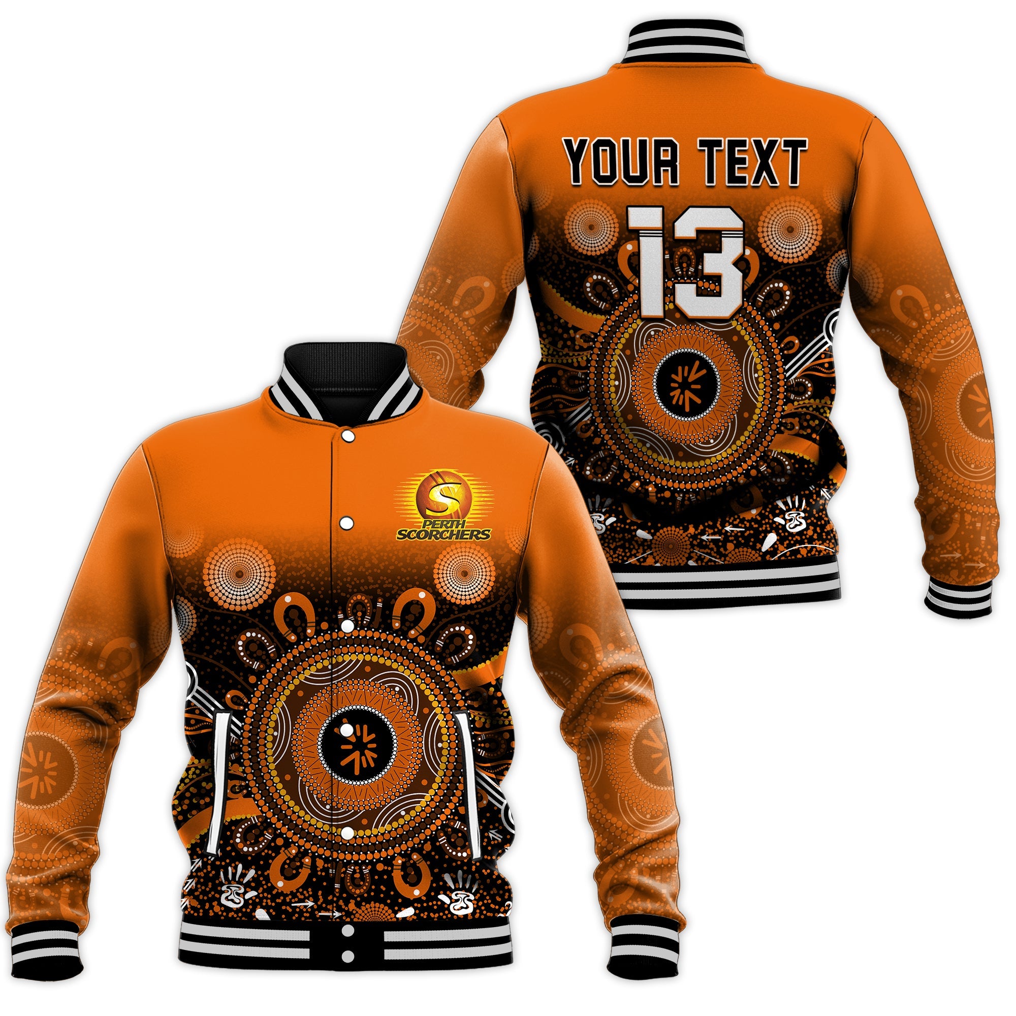 custom-text-and-number-perth-scorchers-baseball-jacket-aboriginal-sunshine