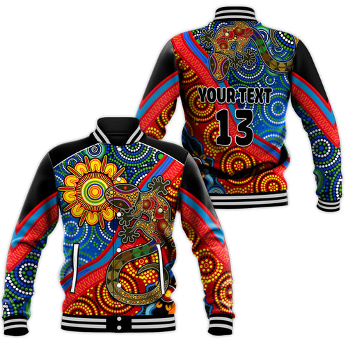 custom-text-and-number-australia-lizard-and-sun-baseball-jacket-aboriginal-art-speical