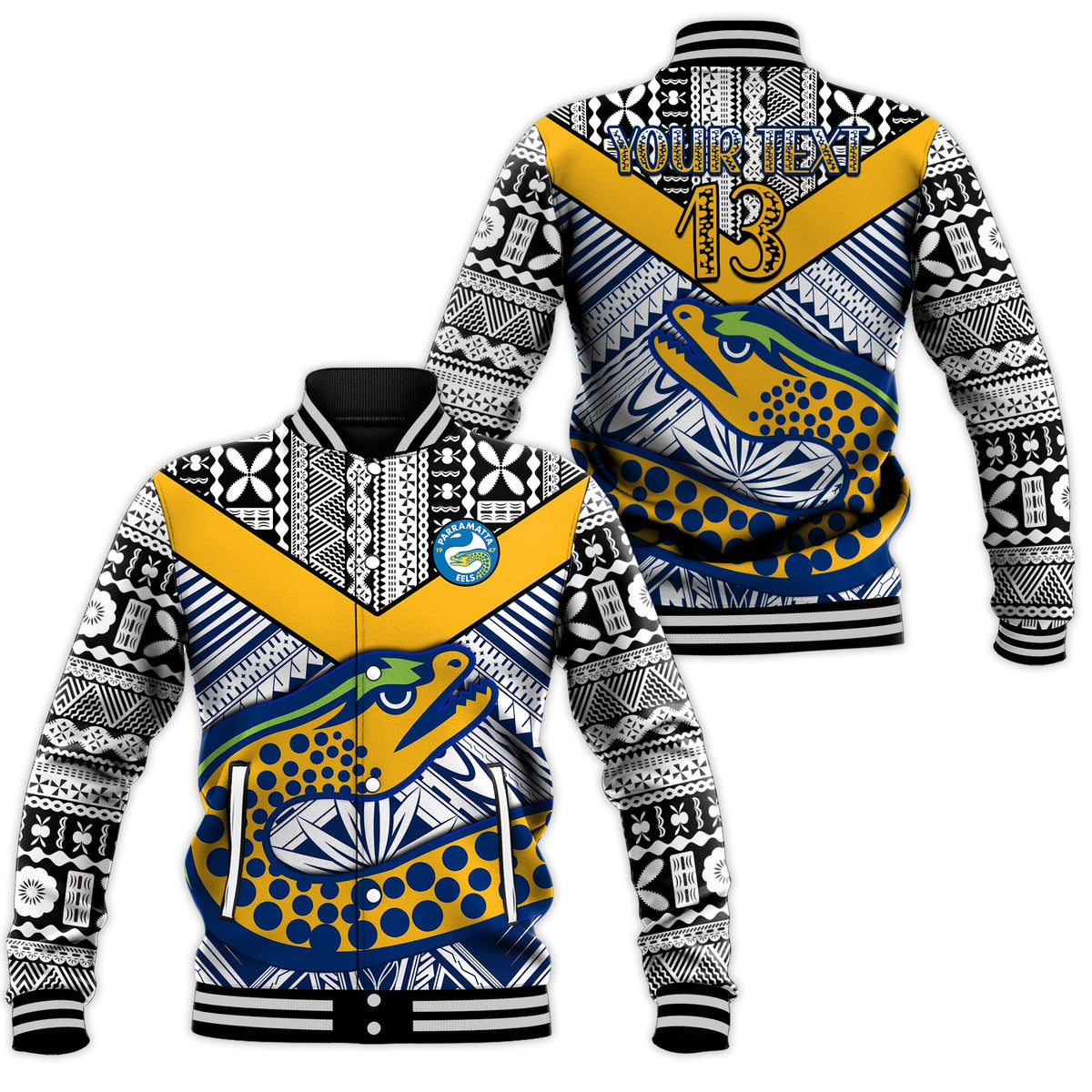 custom-text-and-number-eels-rugby-baseball-jacket-polynesian-tapa-pattern-premiers
