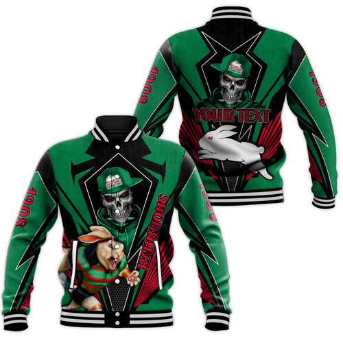 custom-personalised-rabbitohs-rugby-baseball-jacket-mascot-south-sydney-since-1908-cool-skull