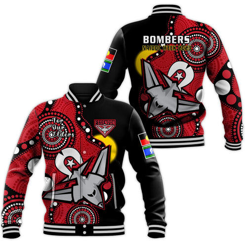 essendon-football-naidoc-2023-baseball-jacket-bombers-for-our-elders-indigenous-art
