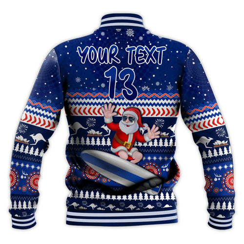 custom-text-and-number-australia-christmas-baseball-jacket-aussie-aboriginal-santa-claus-is-surfing-with-kangaroo