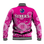 sydney-sixers-baseball-jacket-cricket-indigenous-australian-art-ver02