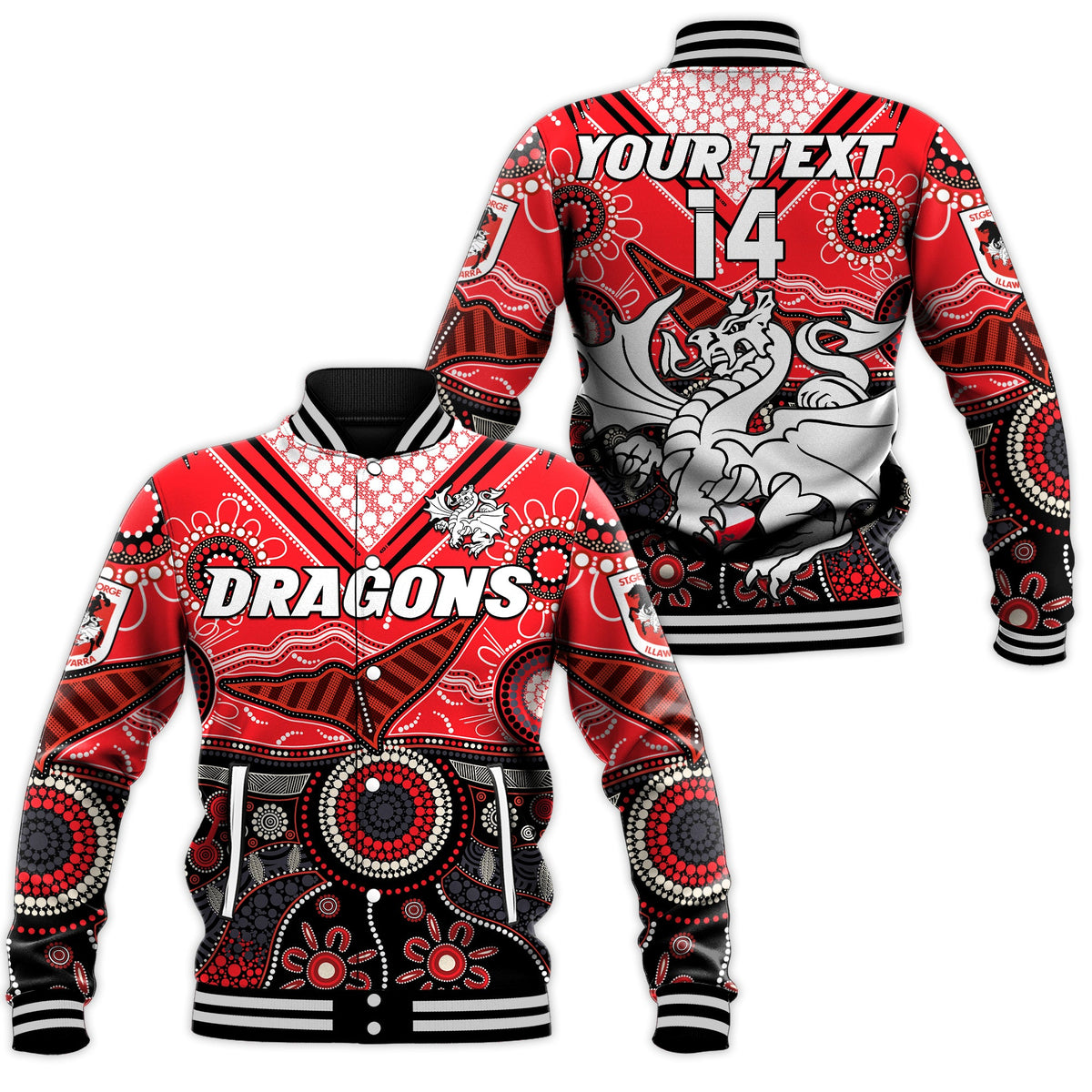 custom-text-and-number-dragons-rugby-baseball-jacket-indigenous-pattern-artsy-version