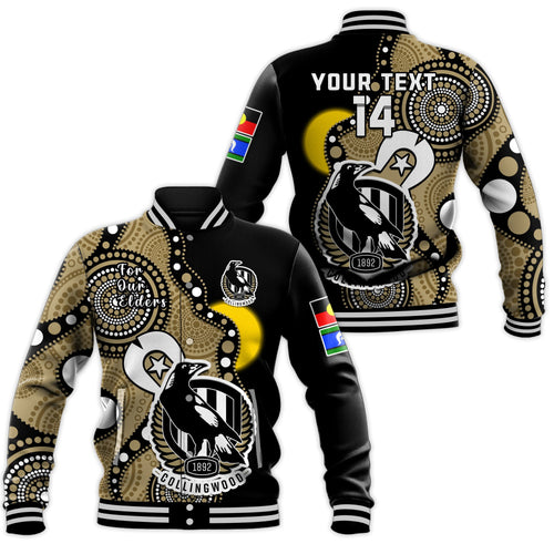 custom-text-and-number-collingwood-football-naidoc-2023-baseball-jacket-magpies-for-our-elders-indigenous-art