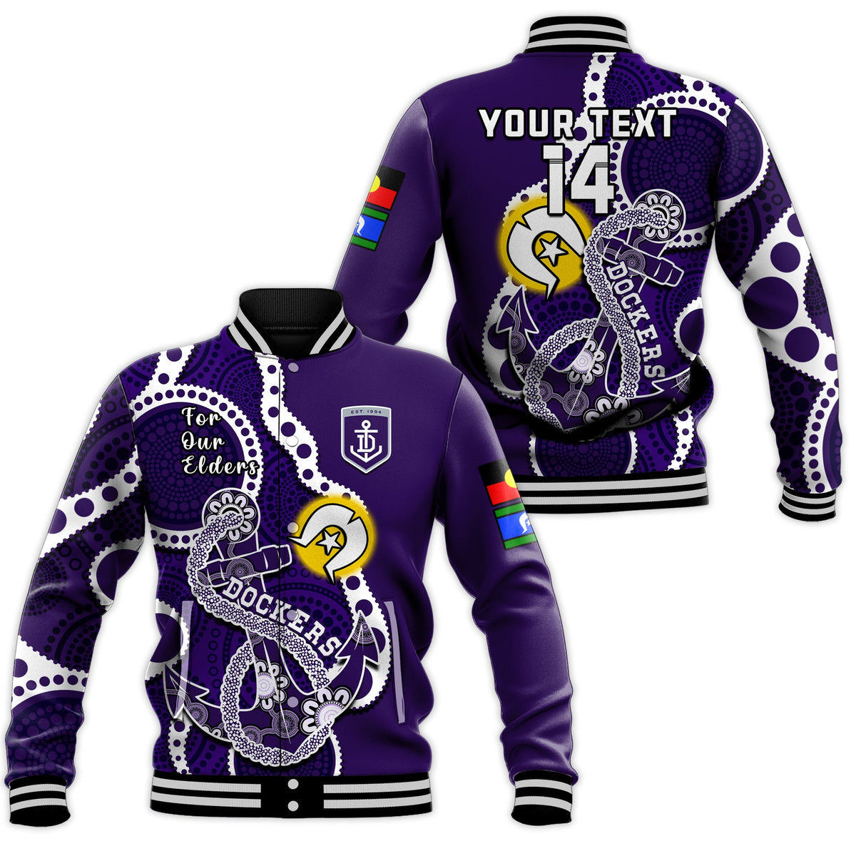 custom-text-and-number-fremantle-football-naidoc-2023-baseball-jacket-dockers-for-our-elders-indigenous-art