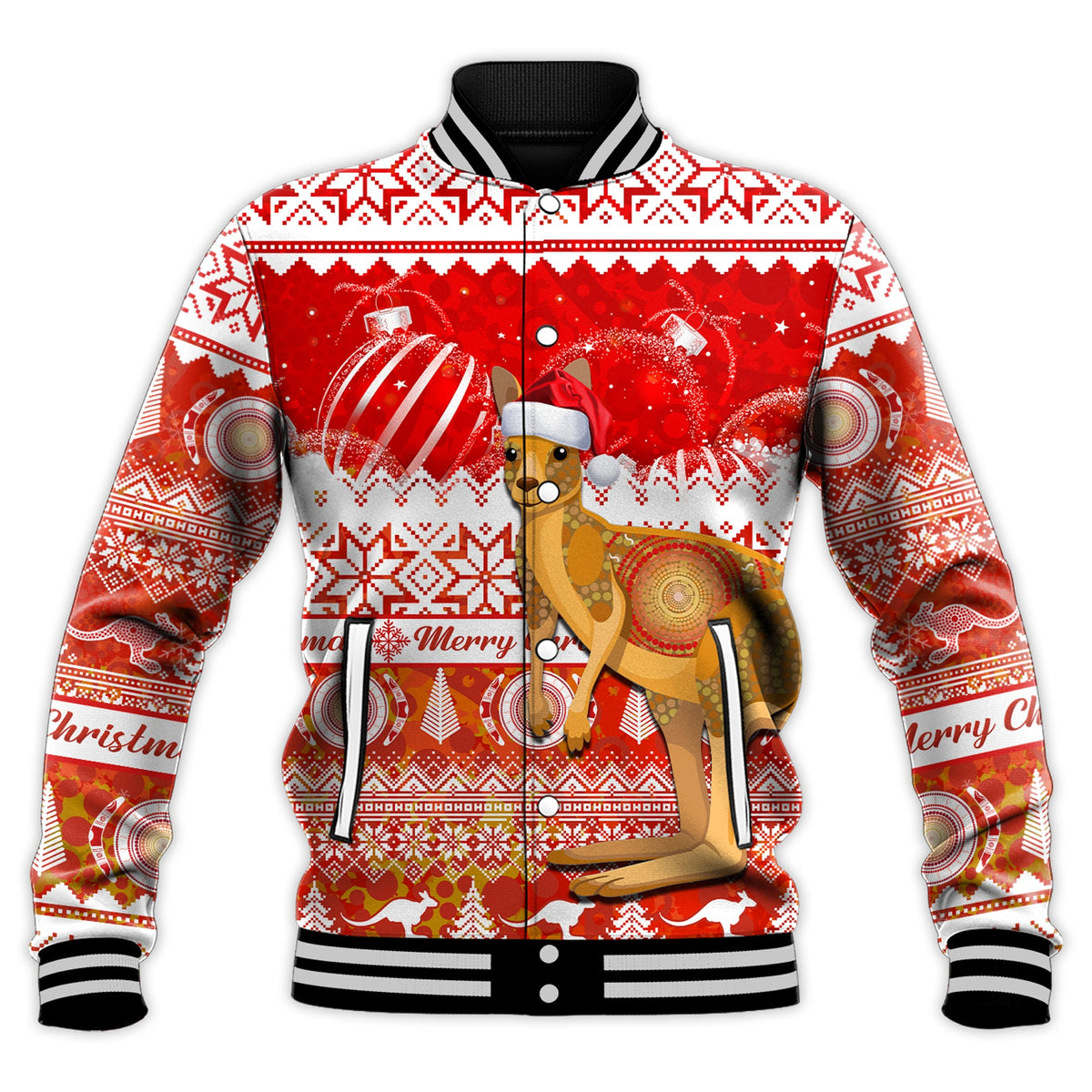 australia-baseball-jacket-kangaroo-aboriginal-painting-merry-christmas