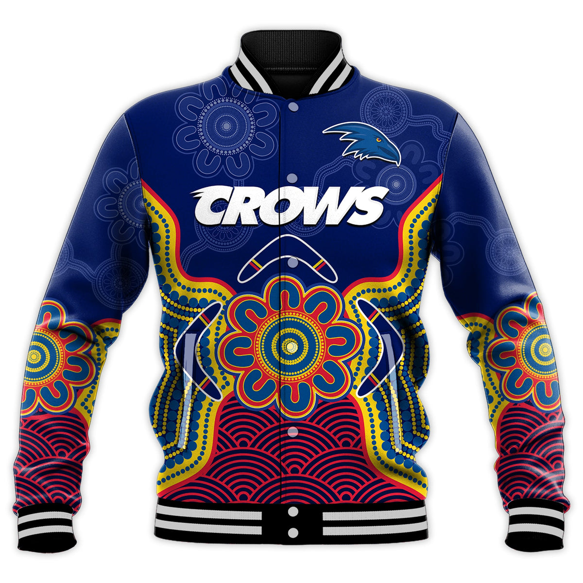 adelaide-football-baseball-jacket-crows-aboriginal-art