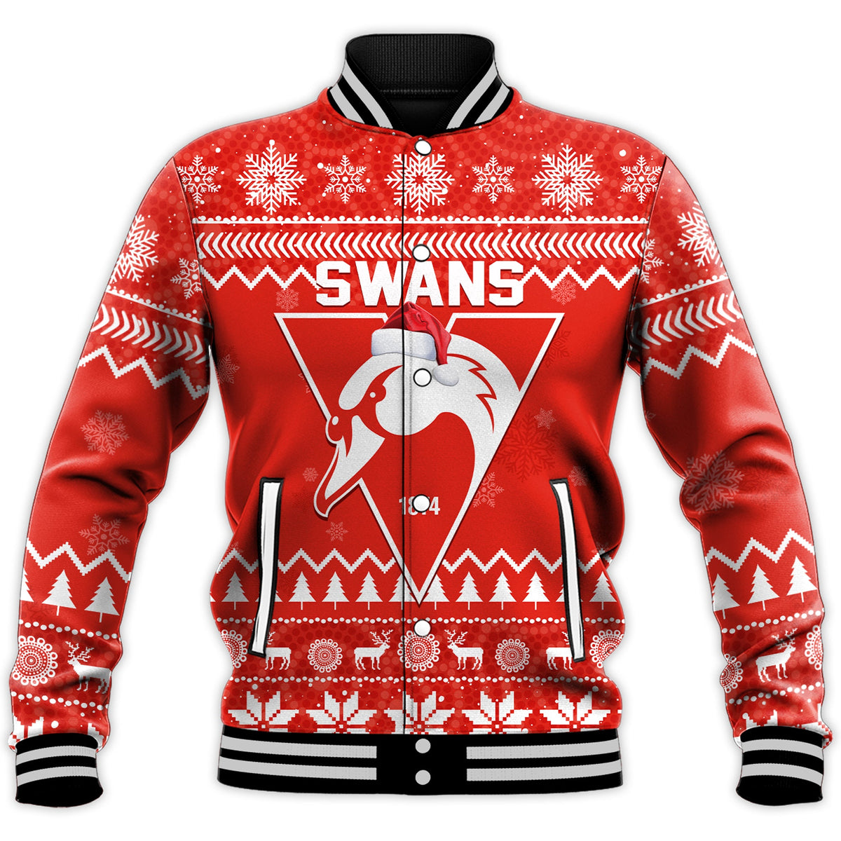 custom-personalised-swans-football-christmas-baseball-jacket-sydney-indigenous-merry-xmas-ver03