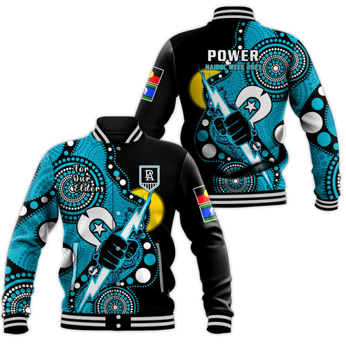port-adelaide-football-naidoc-2023-baseball-jacket-for-our-elders-indigenous-art