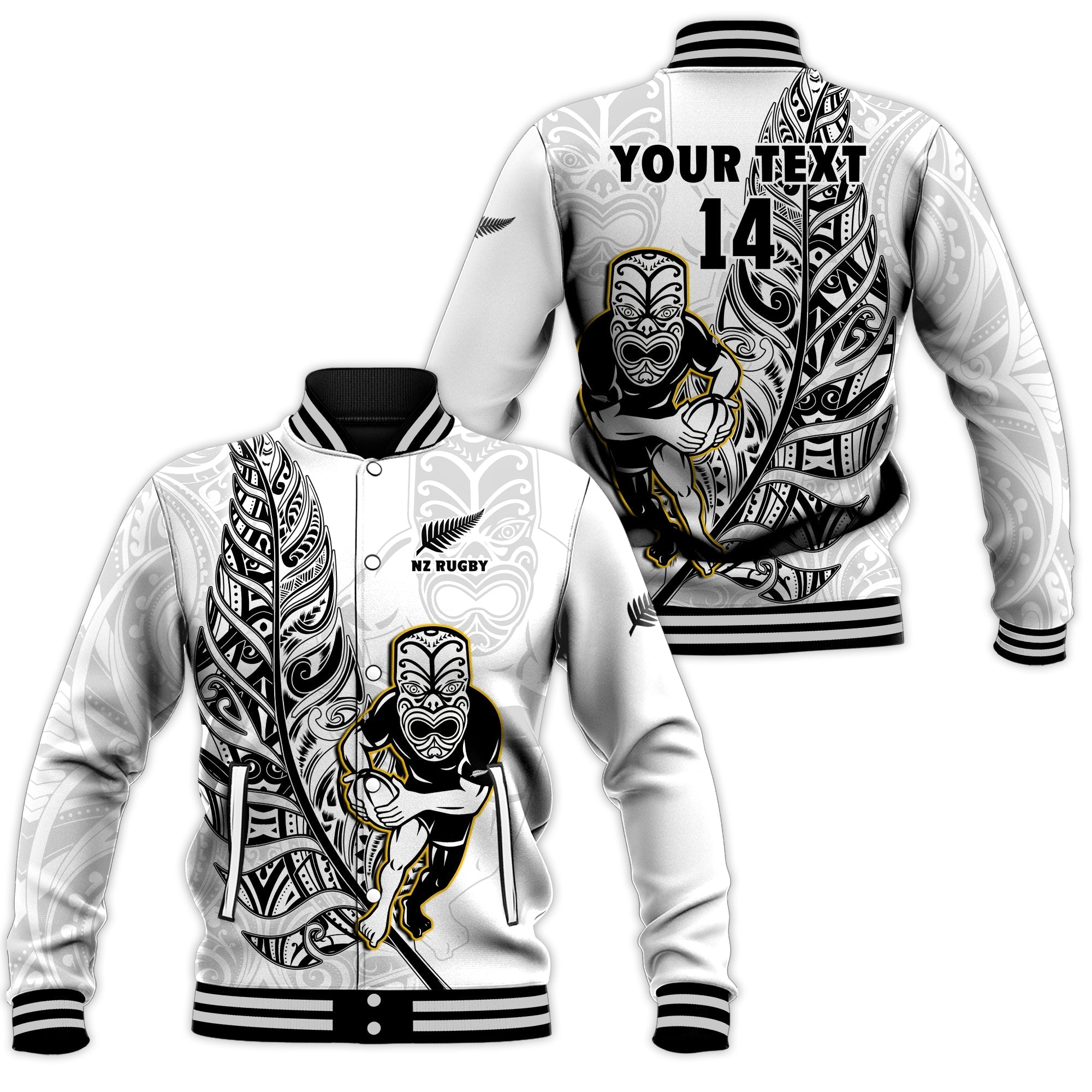 custom-text-and-number-new-zealand-silver-fern-rugby-baseball-jacket-all-black-maori-version-white