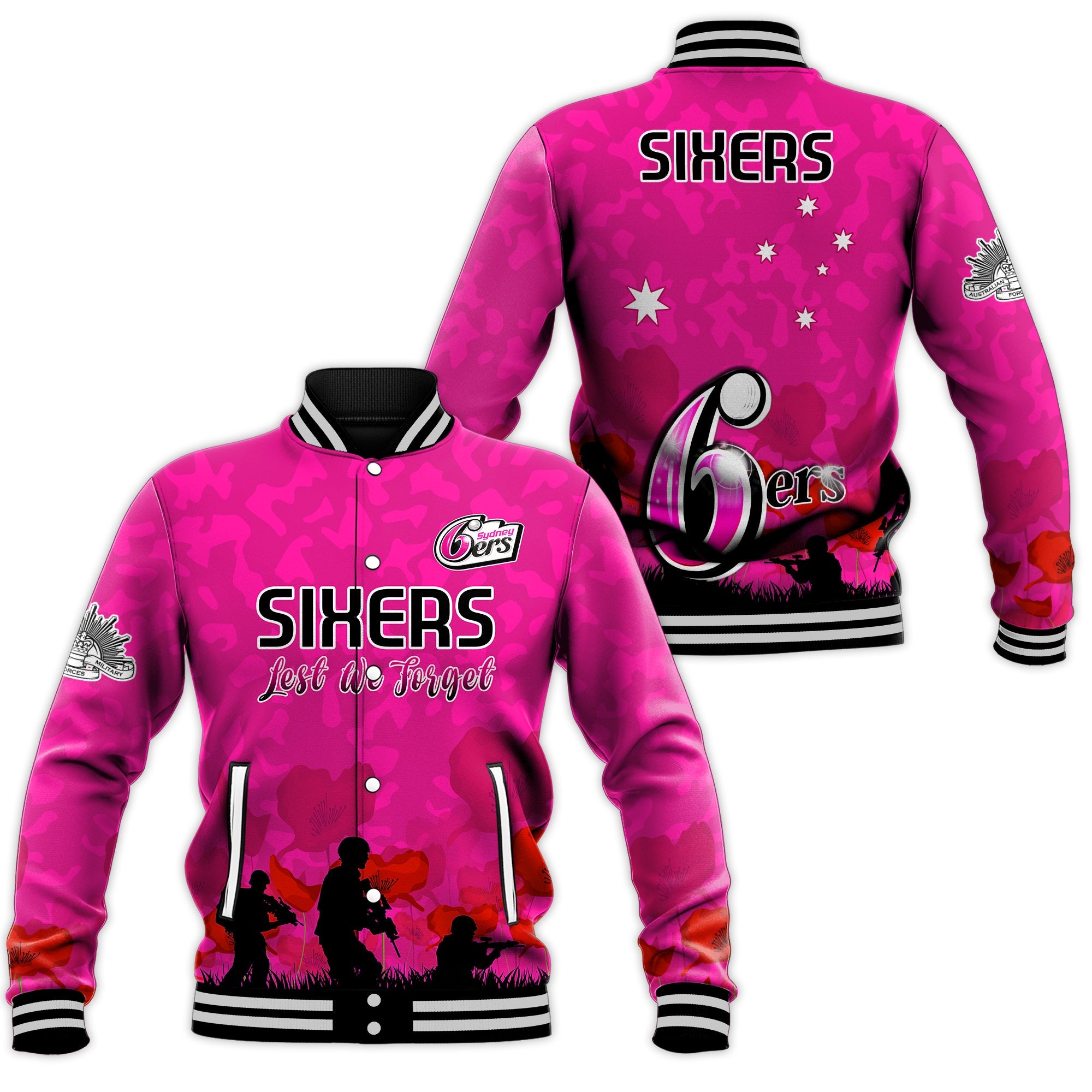 sydney-sixers-cricket-baseball-jacket-anzac-day-camouflage-poppy-lest-we-forget