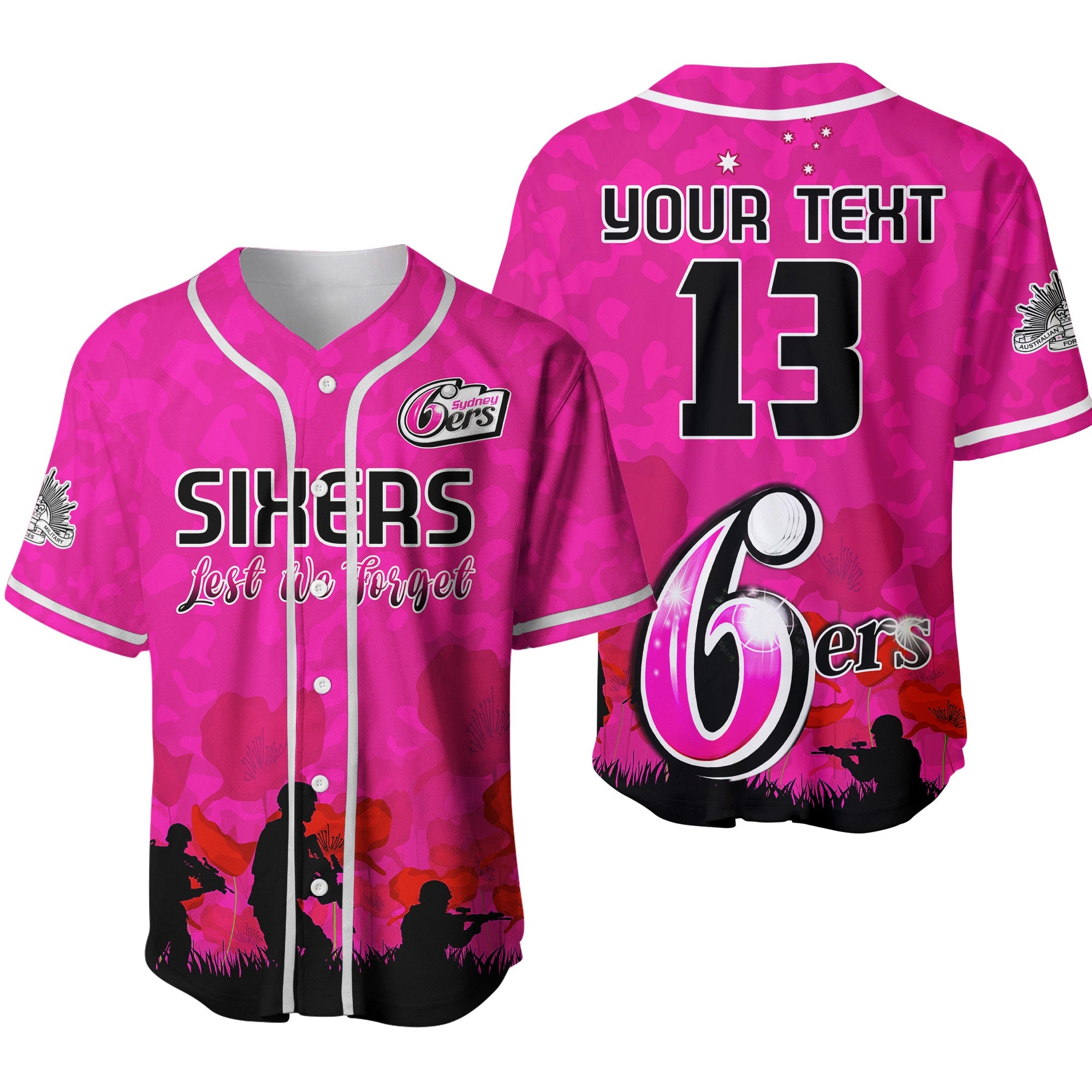 custom-text-and-number-sydney-sixers-cricket-baseball-jersey-anzac-day-camouflage-poppy-lest-we-forget-ver02