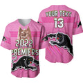 custom-text-and-number-panthers-proud-baseball-jersey-back-to-back-premiers-2022-version-pink