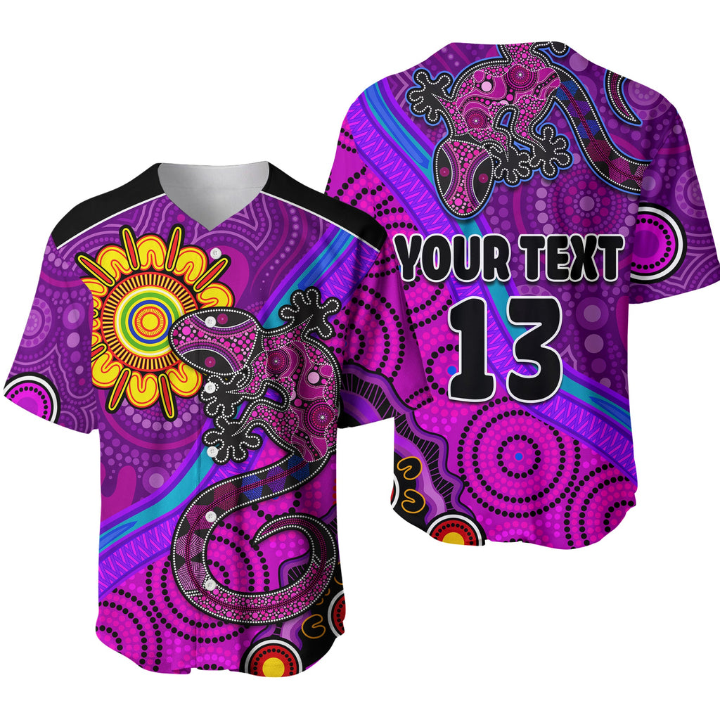 custom-text-and-number-australia-lizard-and-sun-baseball-jersey-aboriginal-art-purple