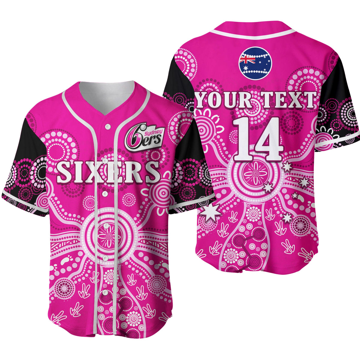custom-text-and-number-sydney-sixers-baseball-jersey-cricket-indigenous-australian-art-strip-ver01